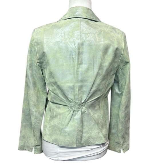 Co & Eddy Women's Light Green Suede Blazer - Picture 4 of 6